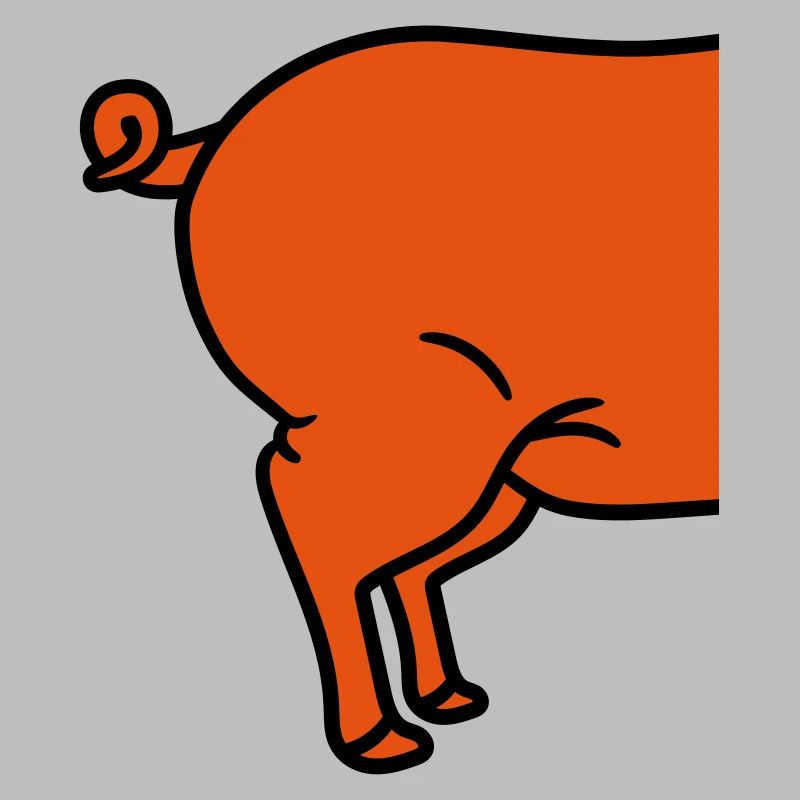 ass behind behind backside half pig sideways cute