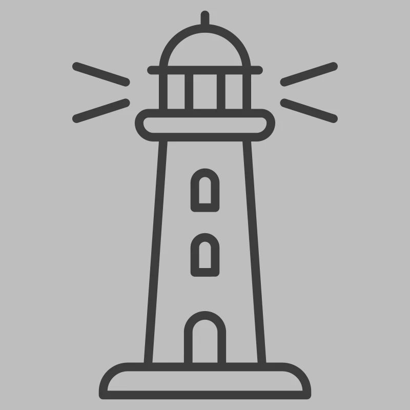 Lighthouse Beacon Design for Nautical Apparel