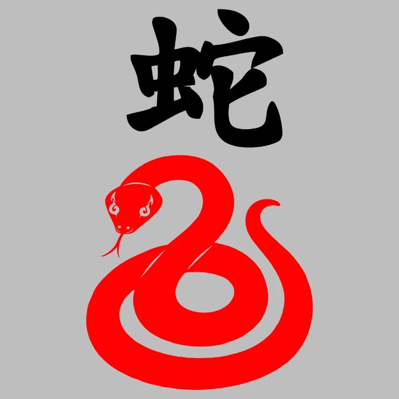 Chinese script with red snake