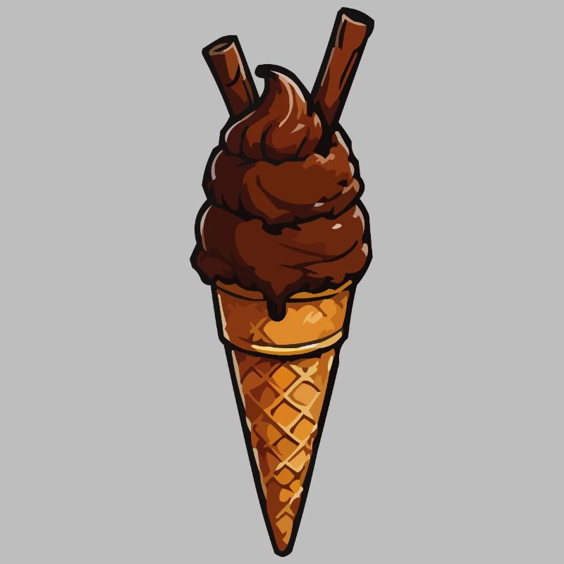 Schokoladen-Eis Cone Muster