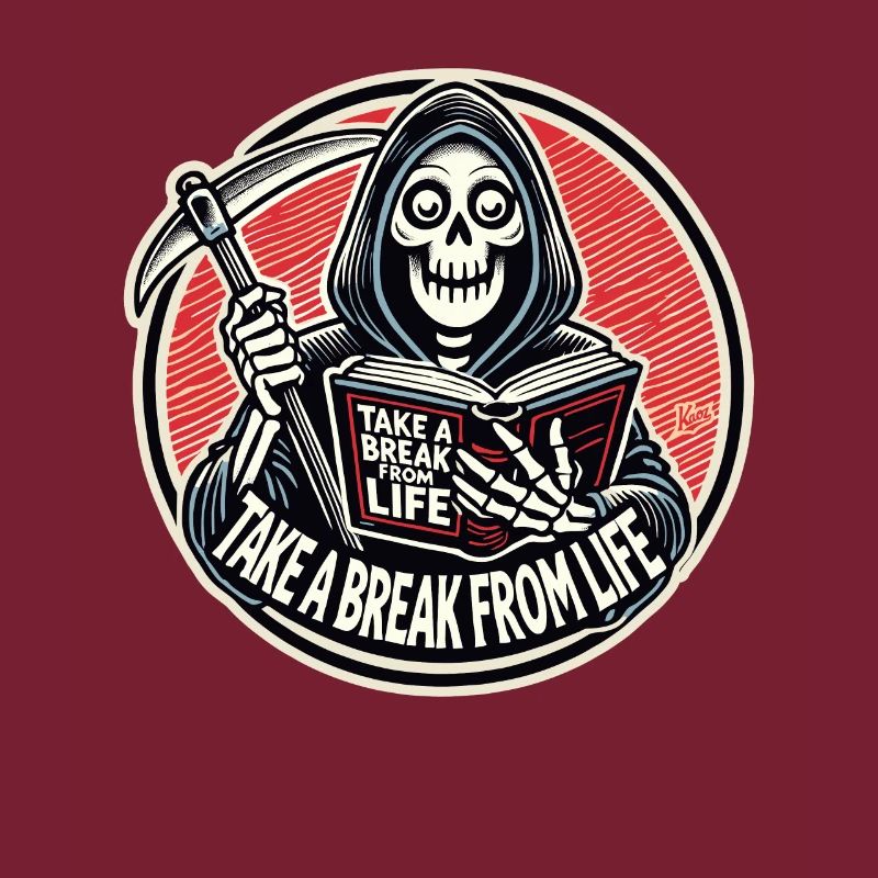 Grim Reaper lit « Faites une pause dans la vie »