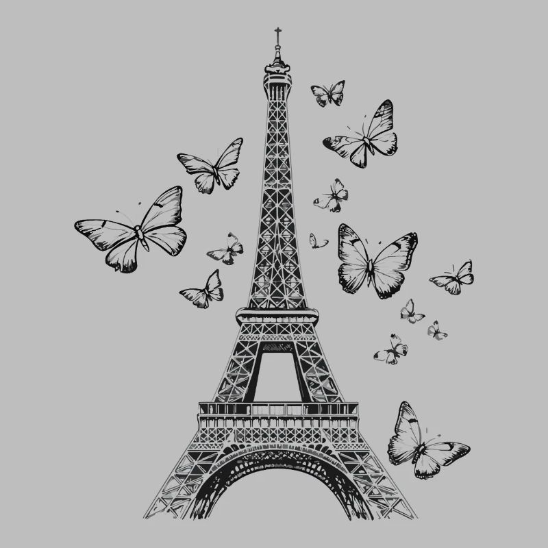 Paris Eiffelturm Frankreich Schmetterlinge Kunst