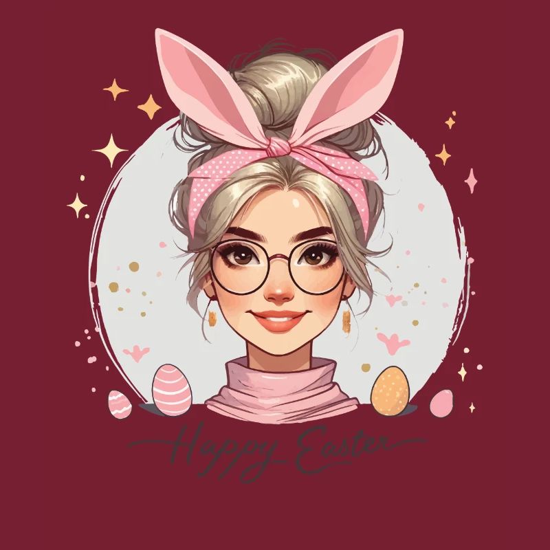 Easter cheerful design with bunny ears