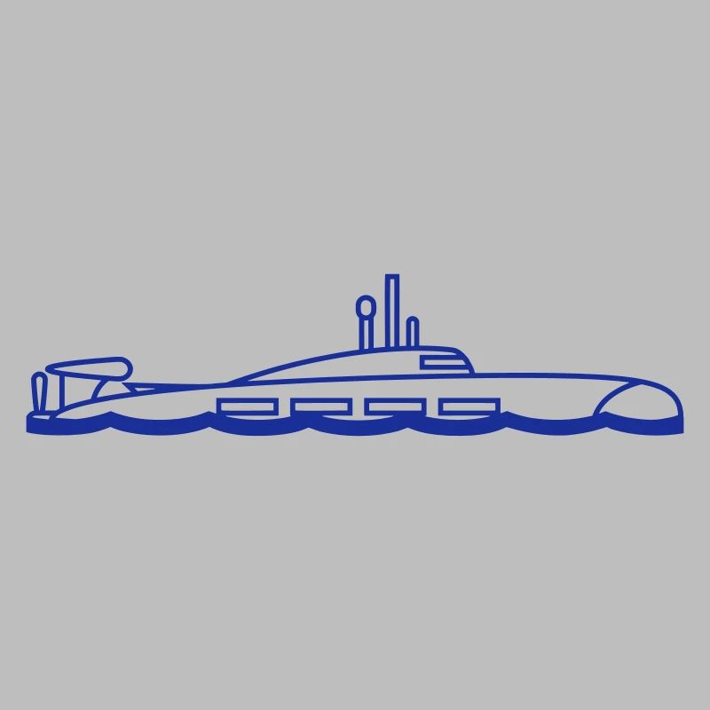 Surfaced Submarine Water Surface Dive