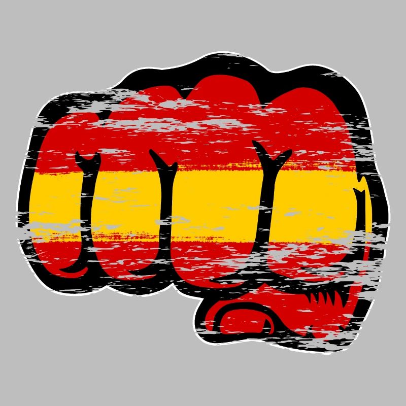Drapeau de l’Espagne Main Poing Utilisé