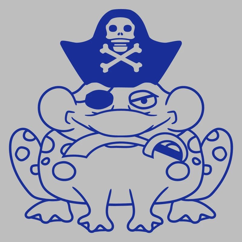 Frog Captain Cap Toad Funny Comic Cartoon