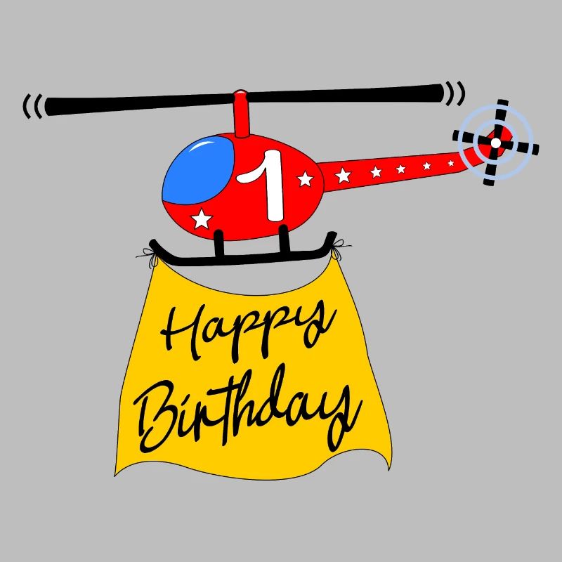 Hélicoptère Joyeux anniversaire 1