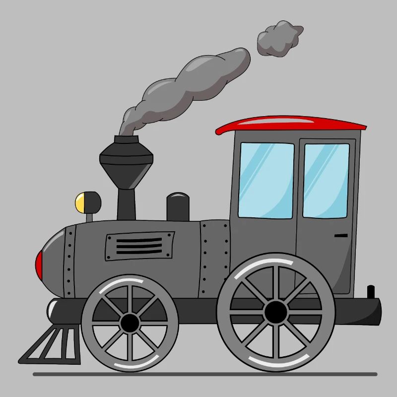 Kinderzug Eisenbahn grau
