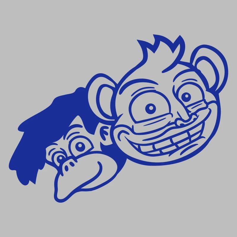 2 Funny Monkey Faces Two Friends Crew Team
