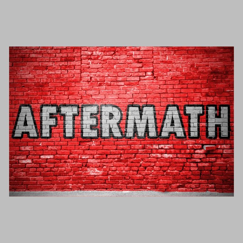 Aftermath sign lettering saying Graffiti on Brick