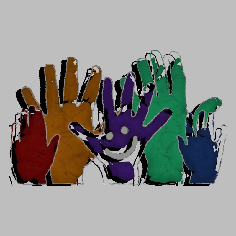HELLO hands - grunge style