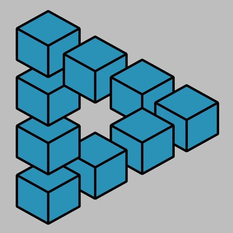 Optical illusion - Impossible figure
