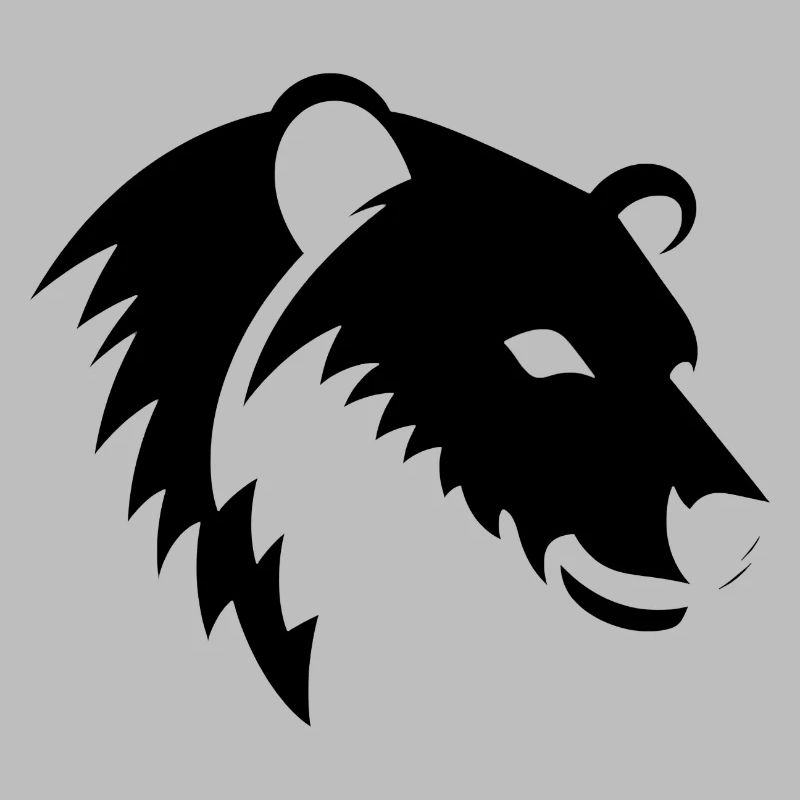 Bär Silhouette eines Eisbärkopfes