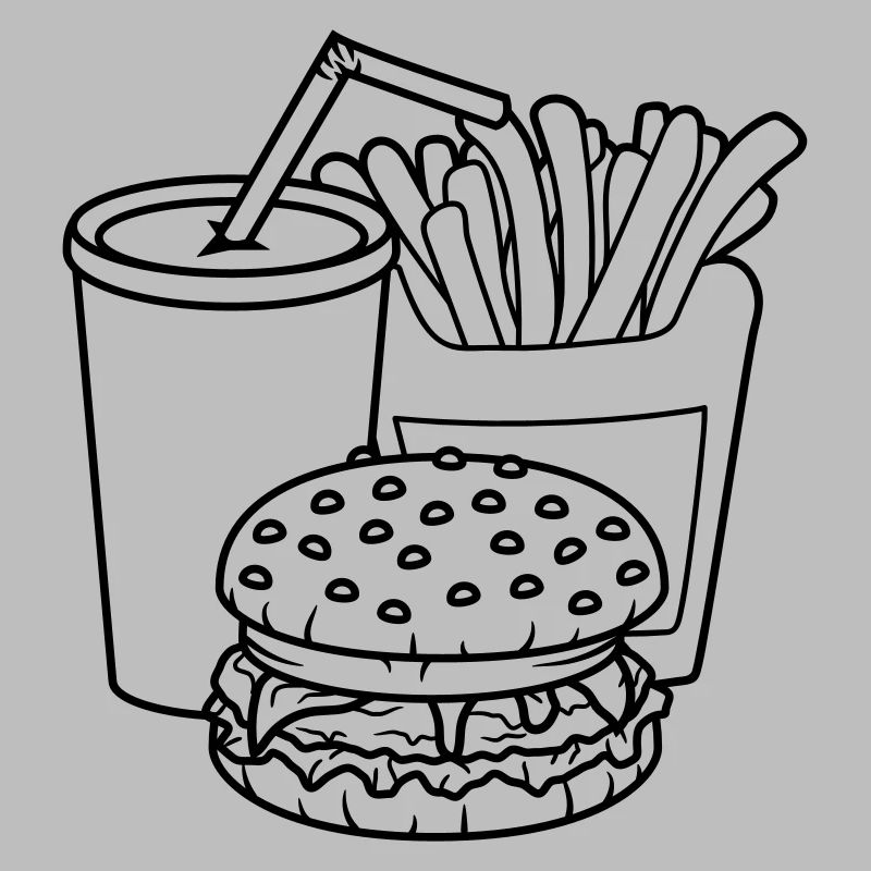 gericht cheeseburger hamburger pommes frittes getr