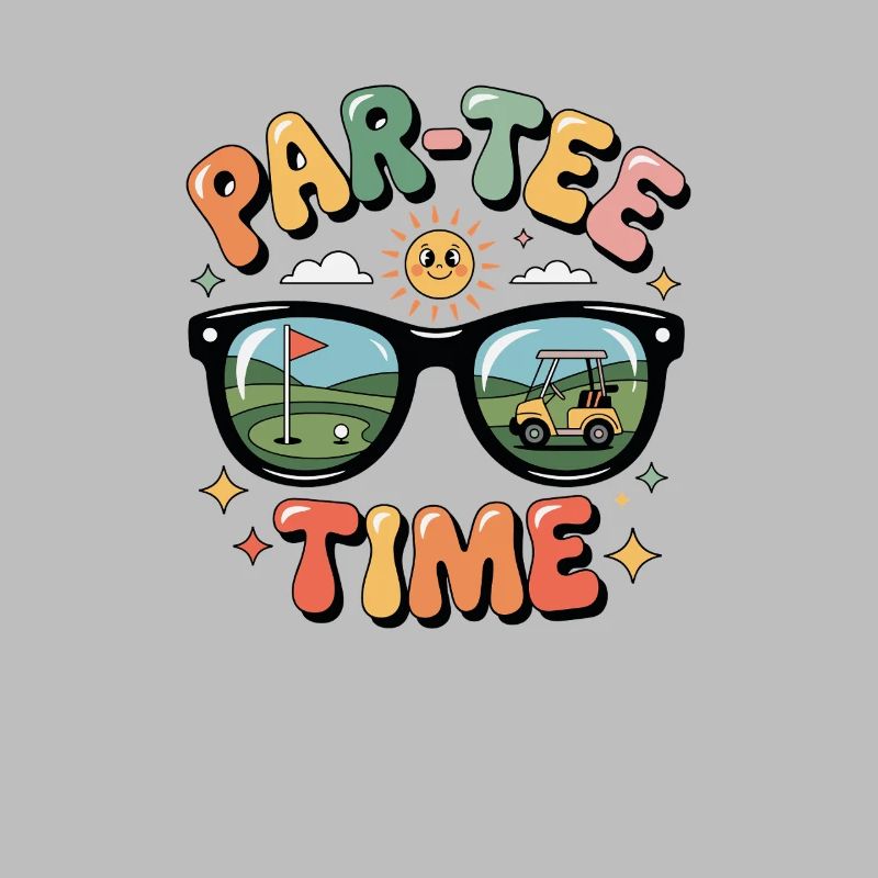 Witziges Golfdesign mit Par Tee