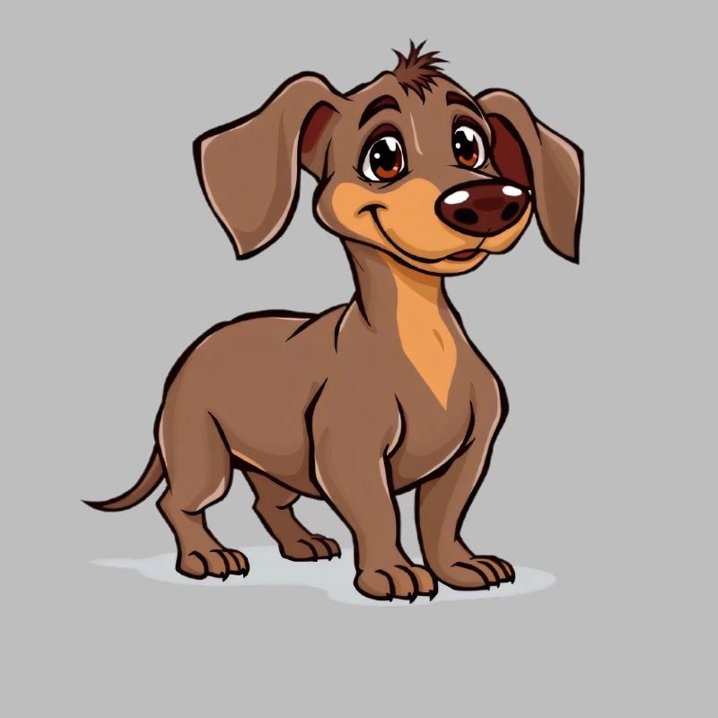 Teckel chiot mignon avec un regard amical