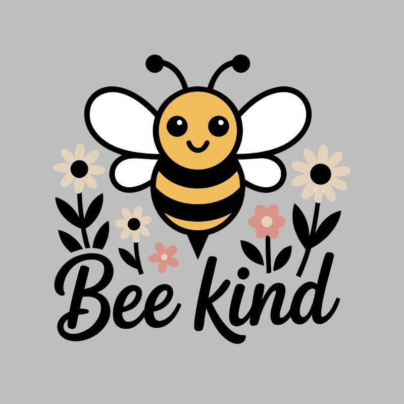 Cute bee with flowers – Bee Kind Spring Design