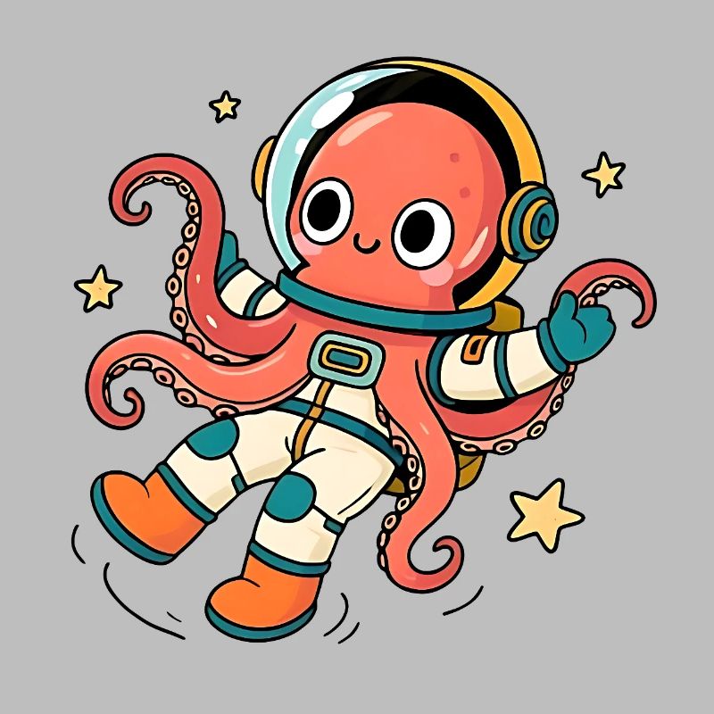 Pieuvre Astronaute Spatiale