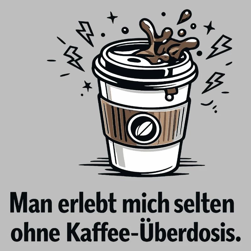 Kaffee-Überdosis Spruchbecher