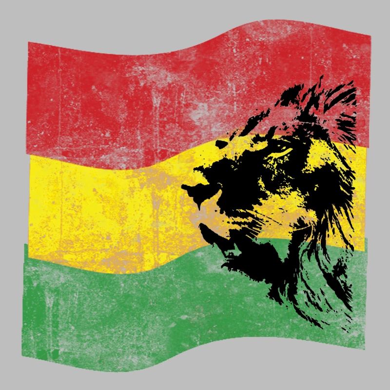 Lion Reggae avec drapeau