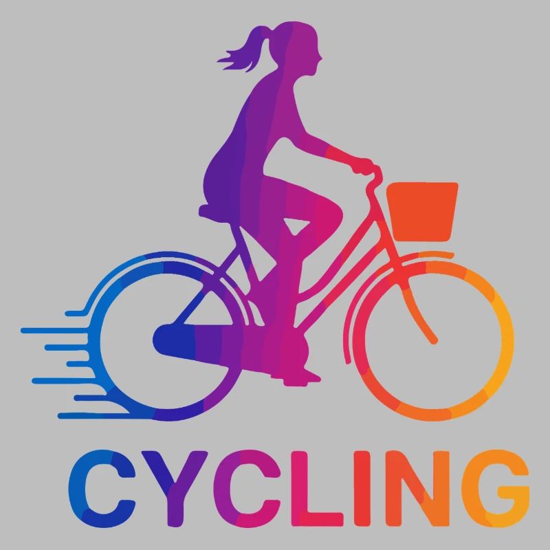 Rainbow Gradient Cyclist