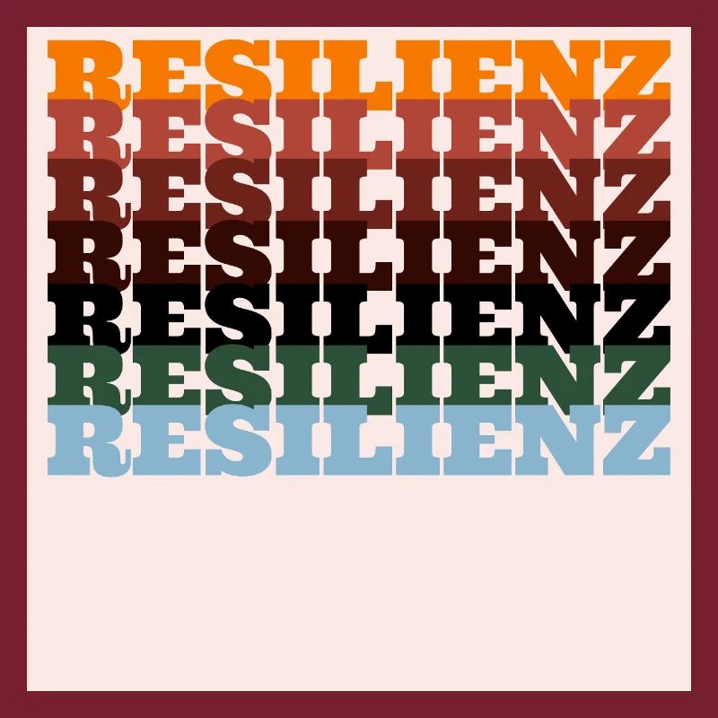 Typographie en impression colorée Resilience