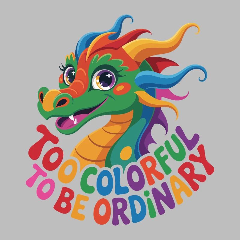 Farbenfroher eigenständiger Drache
