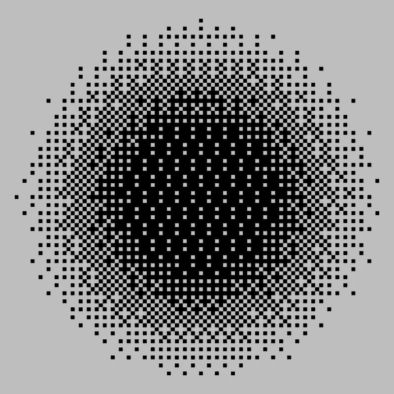 pixelated circle design