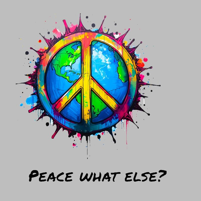 Symbole de paix dans le monde en éclaboussure colorée