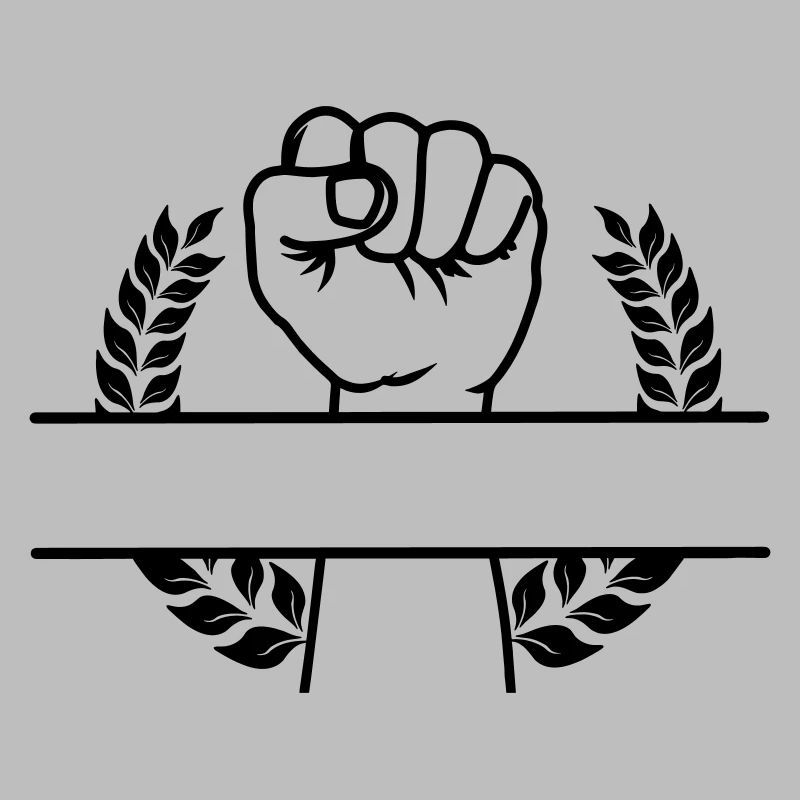 Fist in lukewarm wreath for text
