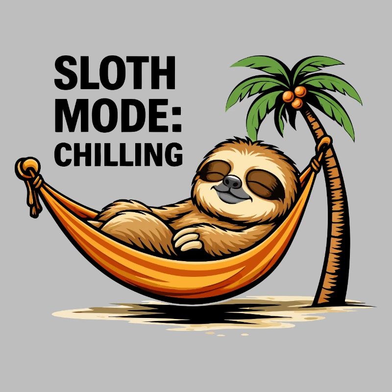 Relaxing Sloth in Tropical Hammock