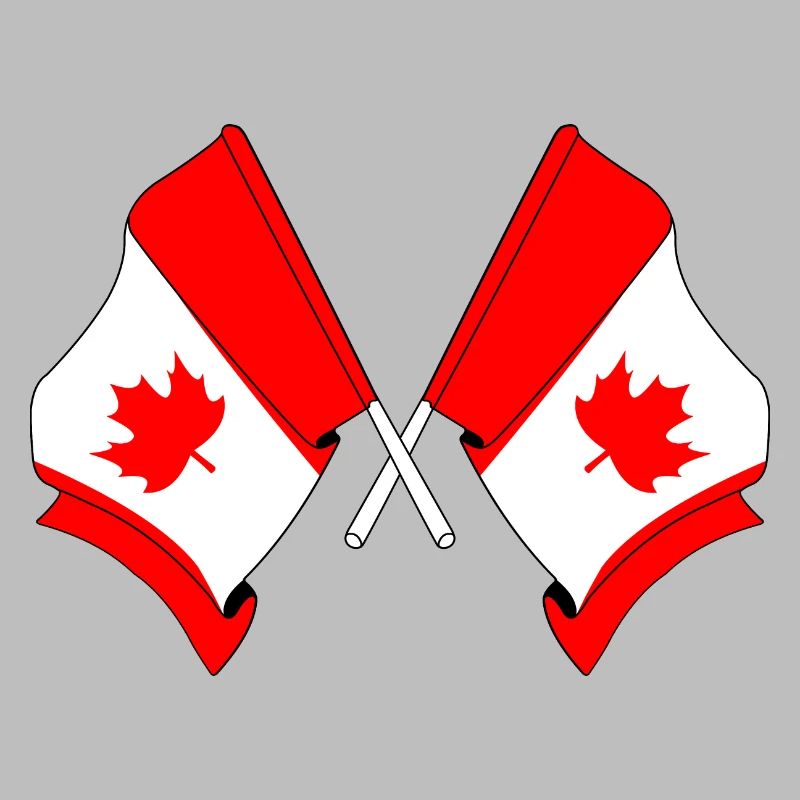 Drapeaux du Canada croisés