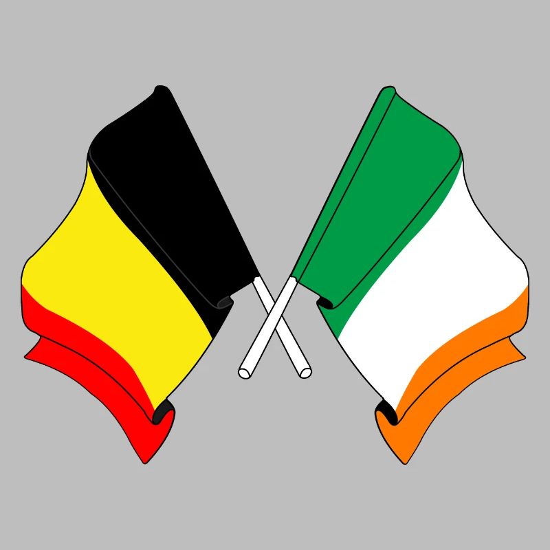 Drapeau Belgique, drapeau Irlande
