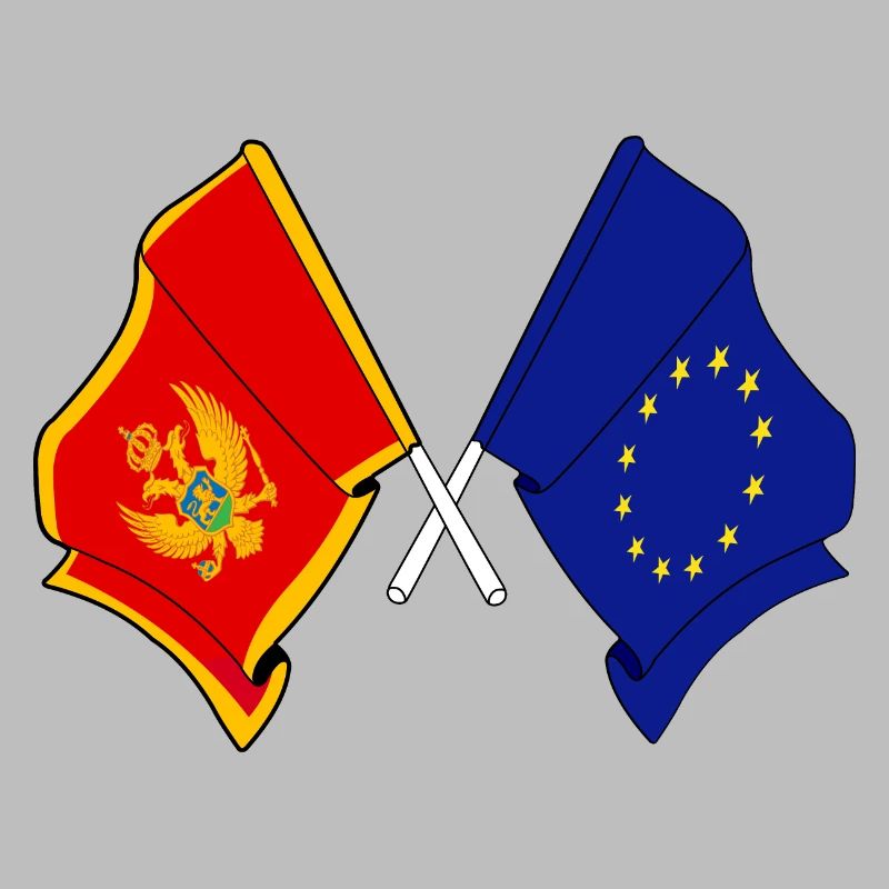 Drapeau du Monténégro, drapeau de l’Europe