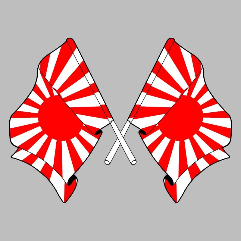 Drapeaux croisés du Soleil levant