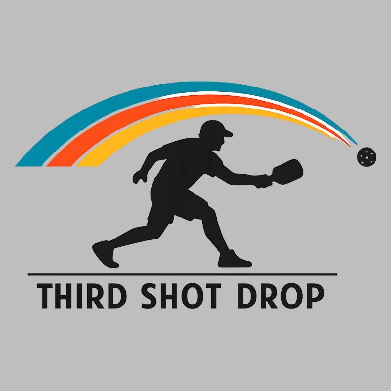 Third Shot Drop Badminton Silhouette