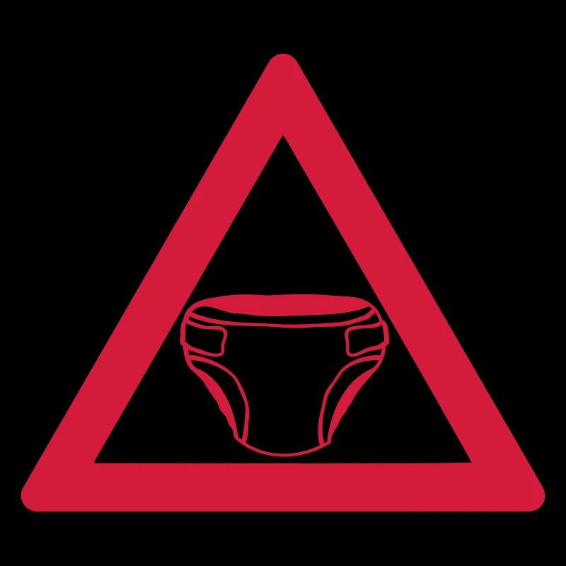 Warnung Windel Schild