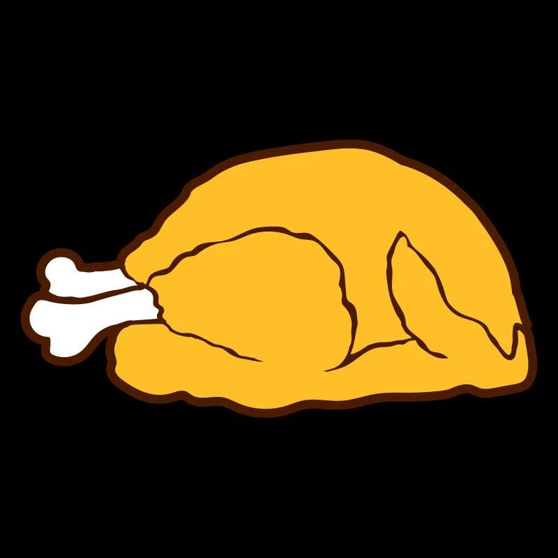 Cartoon turkey roast