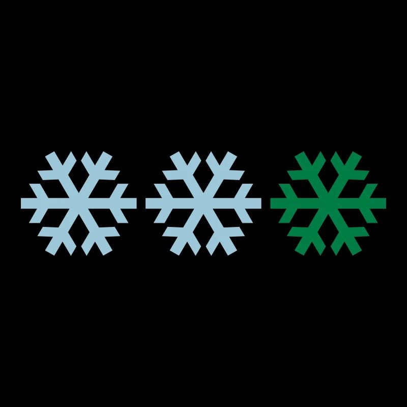 Trois flocons de neige