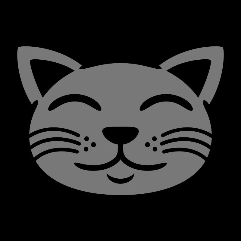 Graue Katze Gesicht glücklich