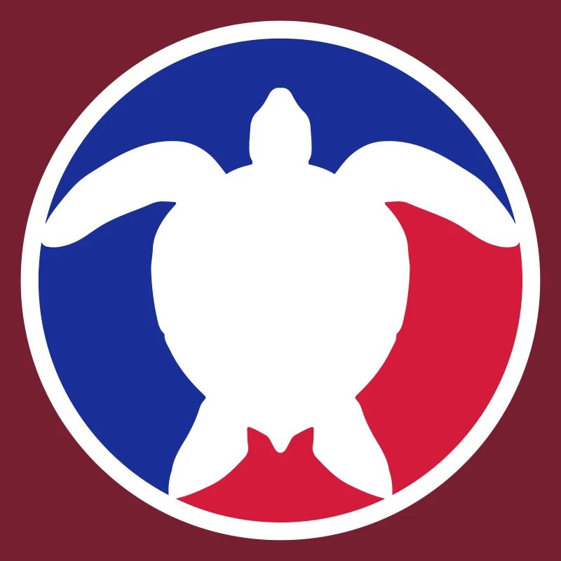 Red blue water turtle
