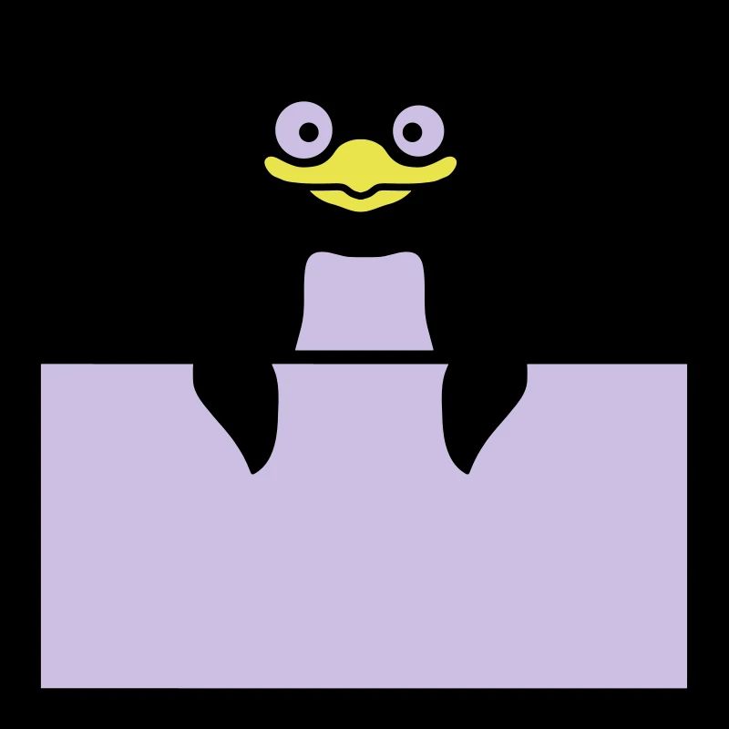 Alberner Penguin derrière Schild