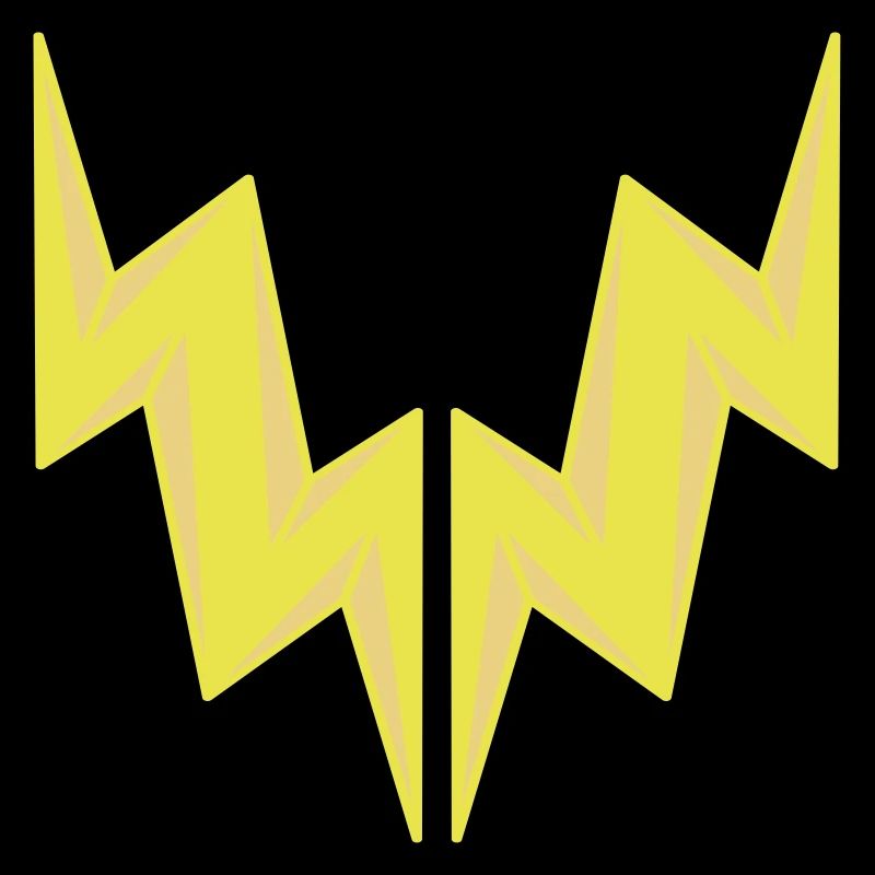 2 blitze stromschlag gefahr schild blitz symbol ka