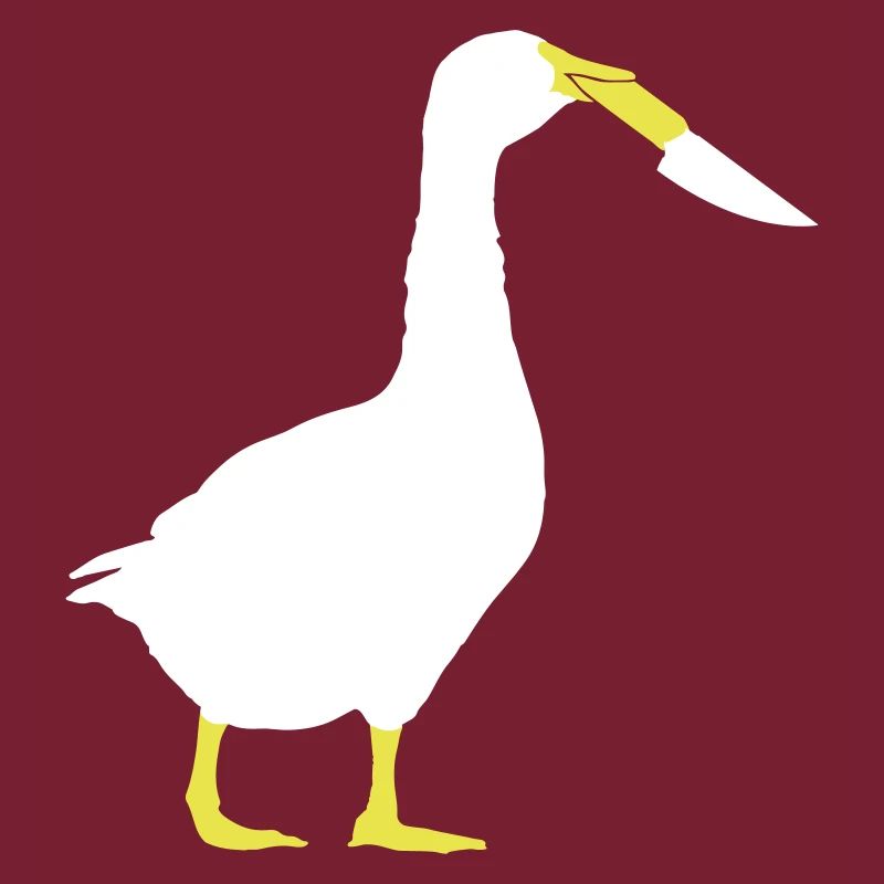 Gefährliche bewaffnete Gans