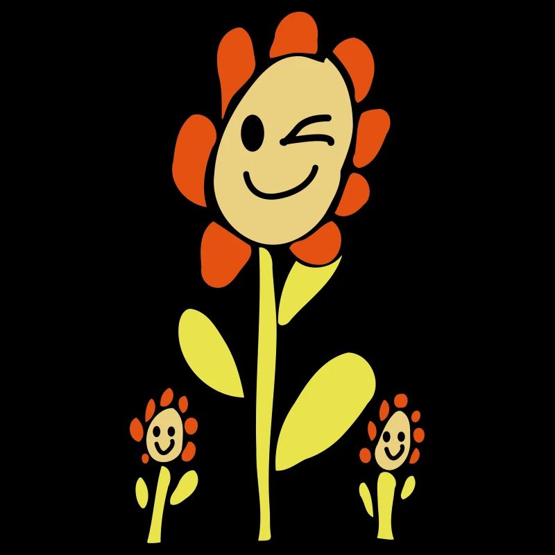 fleur au visage joyeux