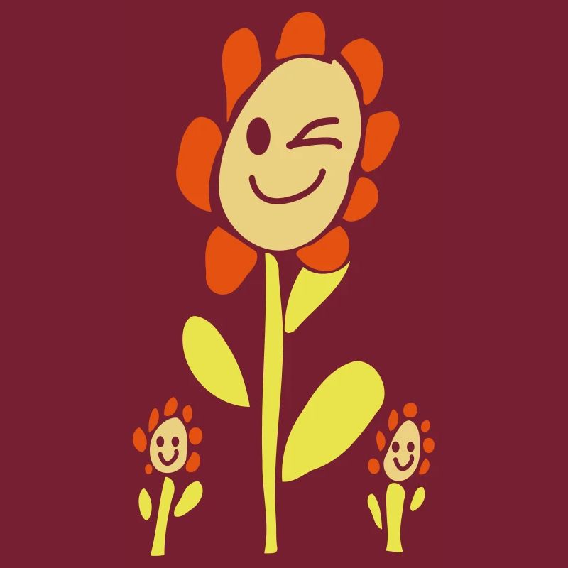 fleur au visage joyeux