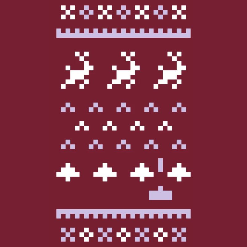 8Bit Ugly Christmas Sweater: Xmas Invaders