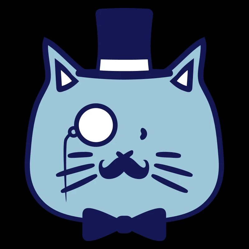 Sir Cat Gentleman Top Hat Monocle Rich Gentleman