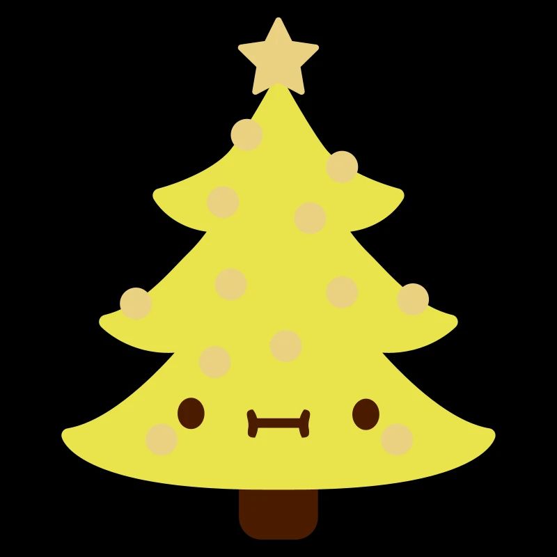 Weihnachtsbaum mit Gesicht