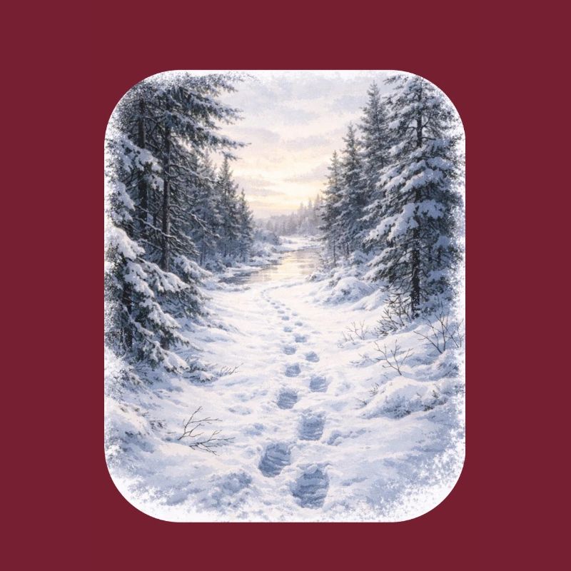 Winter Forest Path Morgenschein